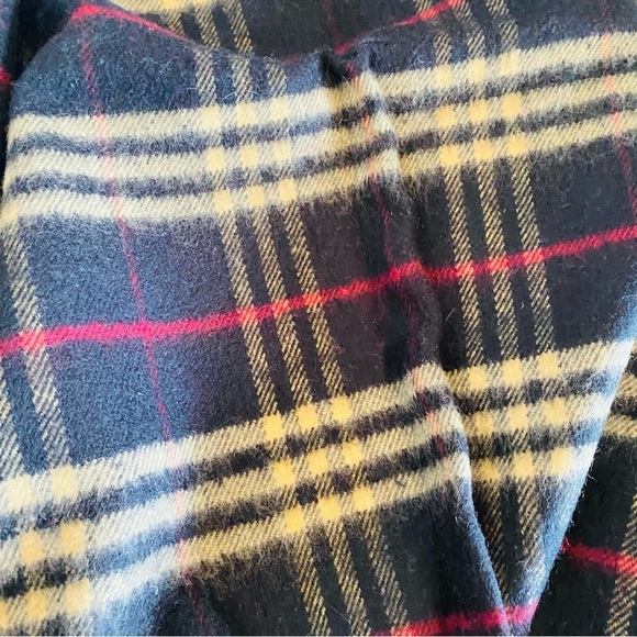 RARE - BURBERRY 100% CASHMERE CHECK LARGE SCARF SHAWL WRAP - Picture 5 of 10